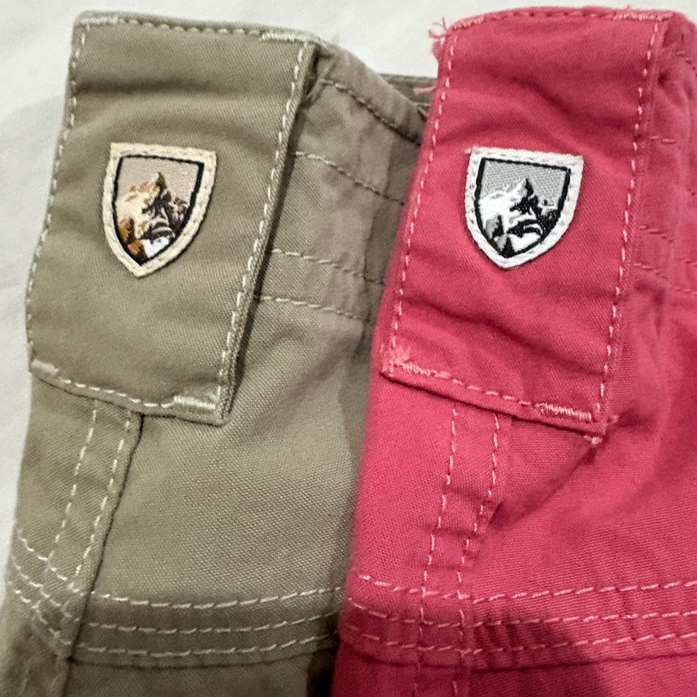 Kuhl Cargo Shorts Bundle Lot of 2 Womens Size 10 Hiking Outdoor Khaki & Pink
